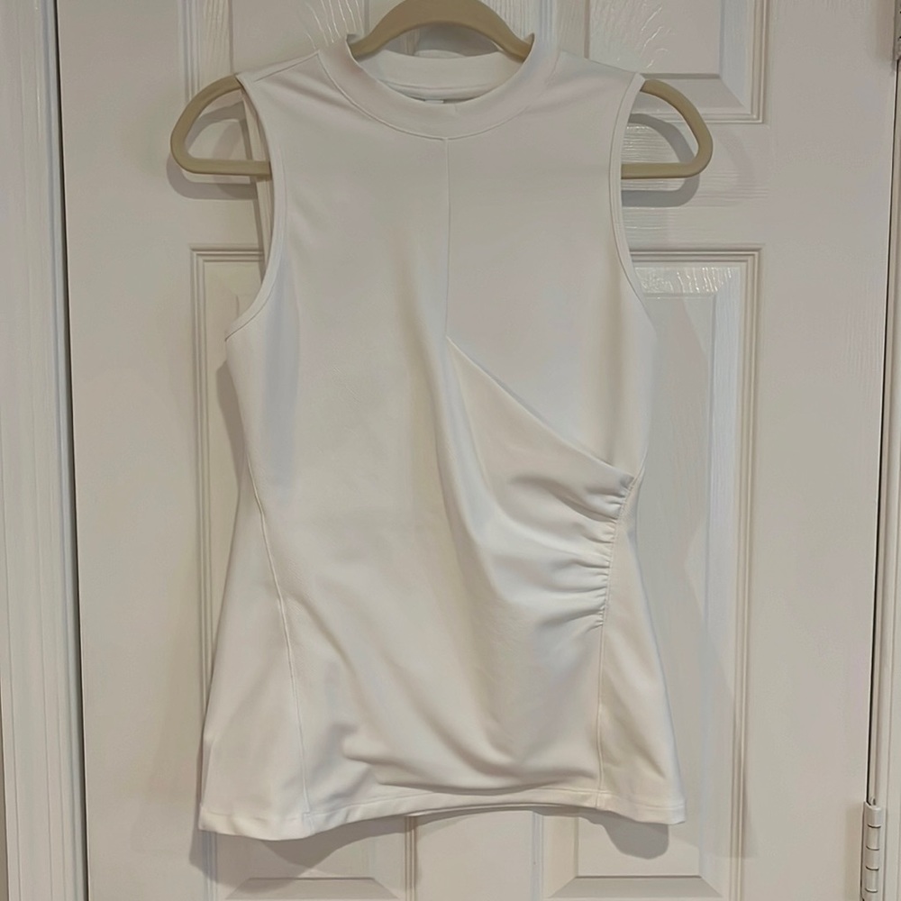 Athleta white casual top size small